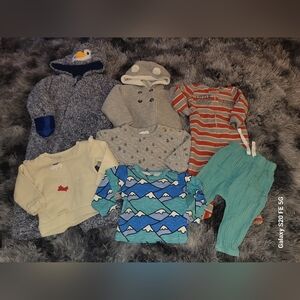 Baby Boy Clothes Bundle * 7 Pieces * Size 6-12 Months* All Season *